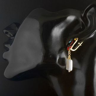 Серьги с натуральным жемчугом