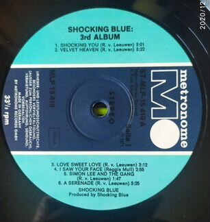 Shocking Blue 3rd Album1971 Gema Metronome Vg+/Vg+