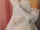 Свадебное платье + перчатки, фата, мален, серёжки