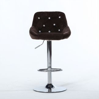 Барный стул вельвет высокий