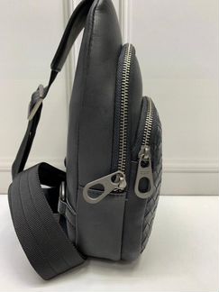 Новая мужская плечевая сумка Bottega Veneta черная