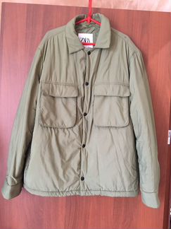 Куртка рубашка zara синтепоне 46-48(м) новая