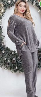 Новогодний костюм двойка большого размера до 60