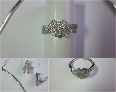 Комплект серебряный, серебро 925пр., 25