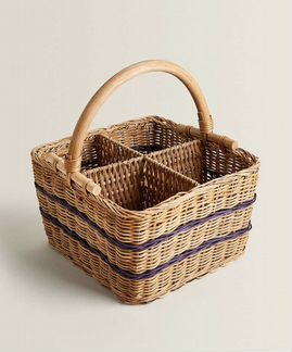 Zara Home новая большая корзина из ротанга