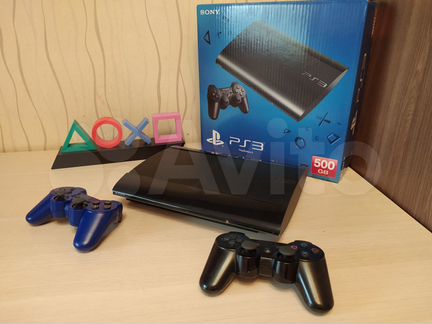 PS3 Super Slim 500Gb+куча игр