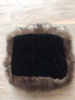 Муфта меховая лиса чернобурка