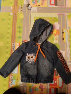 Детская джинсовая ветровка, размер 98 (маломерит)