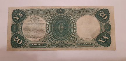 Банкнота 20 долларов 1863 года