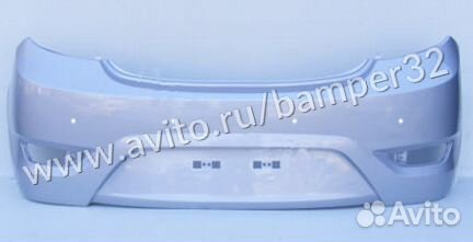 Бампер Хендай Солярис задний хэтчбек голубой