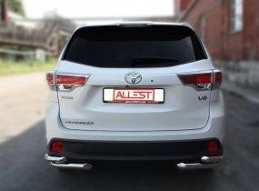 Обвес нержавейка пороги уголки Toyota Higlander