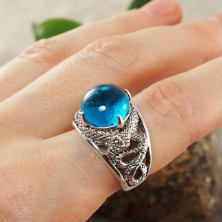 Перстень Змеи (бирюзовое стекло)