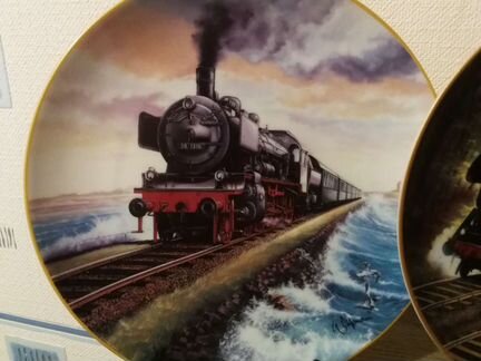 Настенная тарелка Паровозы Seltmann Weiden