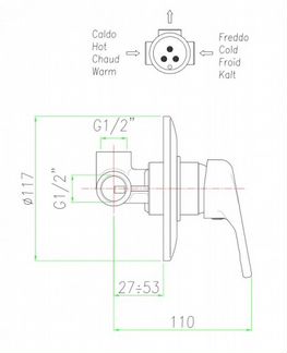 Смеситель для душа Fiore Mistral 42CR1800
